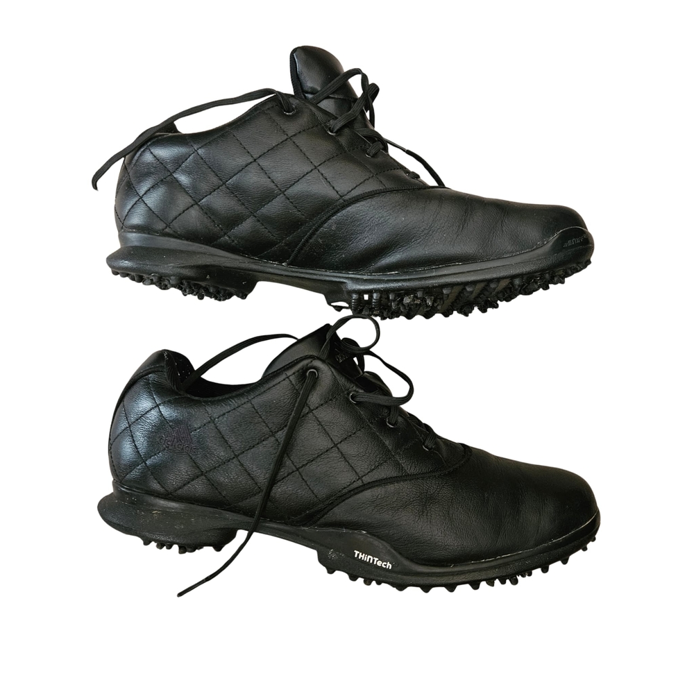 🏌‍♀️Adidas Traxion Black Quilted Golf Shoes